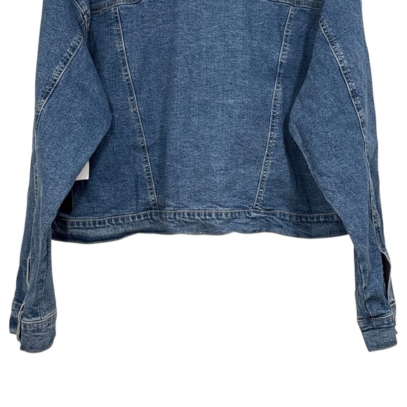 Stitch Star Blue Denim Jean Cropped Jacket Womens Size XL NWT - Picture 13 of 14